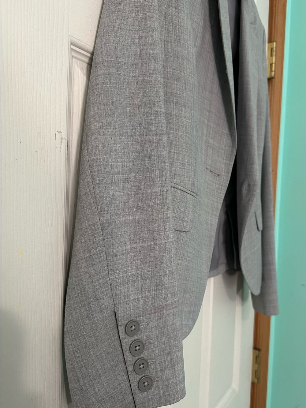 Express Design Studio Gray Blazer Jacket - Picture 5 of 6